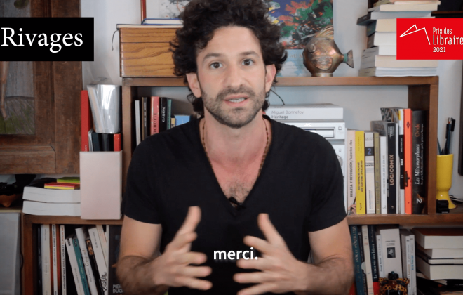 Miguel Bonnefoy, auteur du livre Héritages, remercie dans une vidéo l'attribution du Prix des libraires à son ouvrage