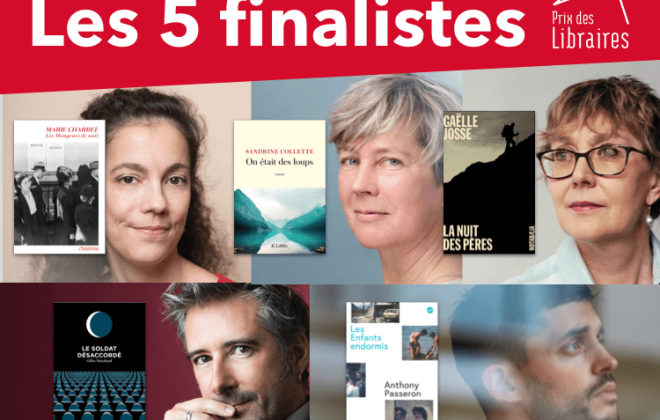 Deuxième sélection des 5 finalistes du Prix des Libraires 2023
